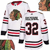 Blackhawks #32 Rozsival White With Special Glittery Logo Adidas Jersey,baseball caps,new era cap wholesale,wholesale hats